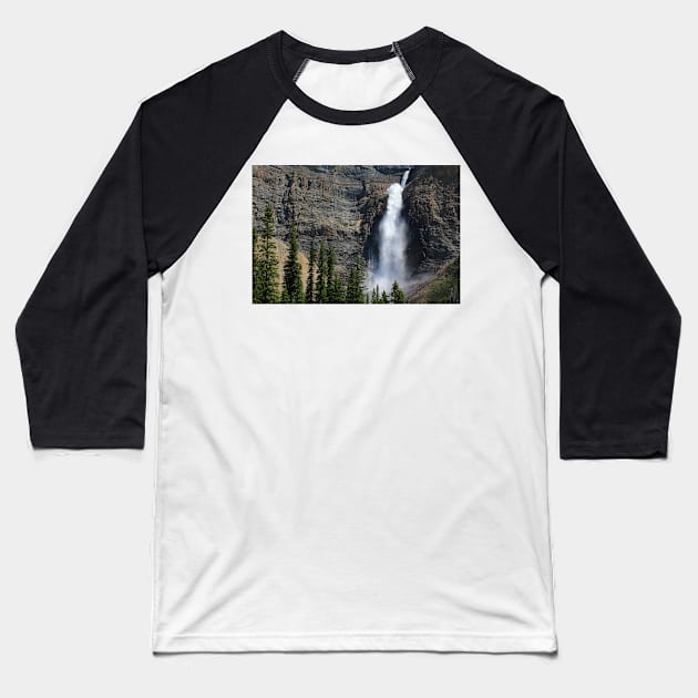 Takakkaw Falls 1 Baseball T-Shirt by charlesk